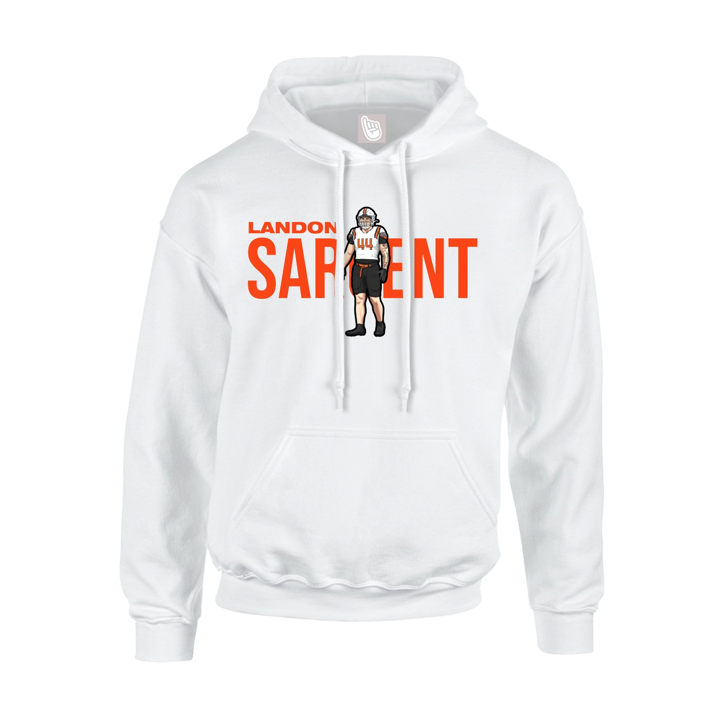 Youth Hoodie — Player Name in White