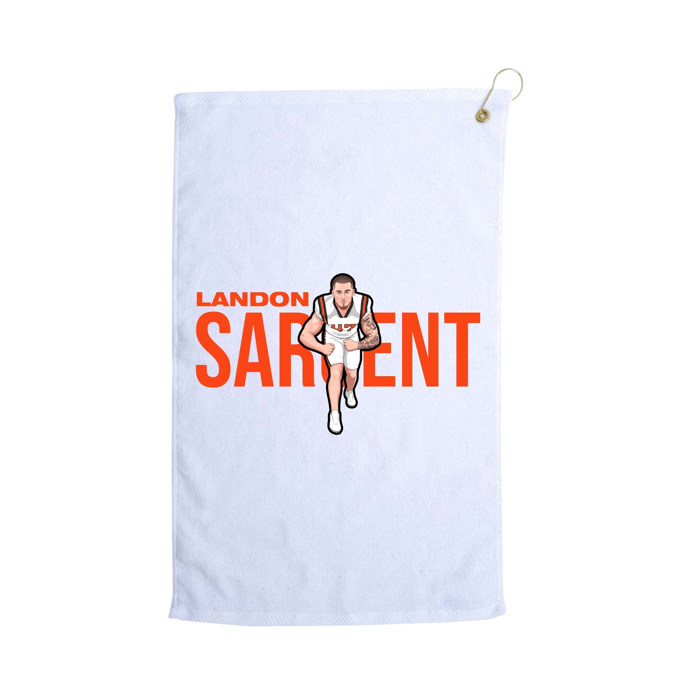 Golf Towel — Player Name in White