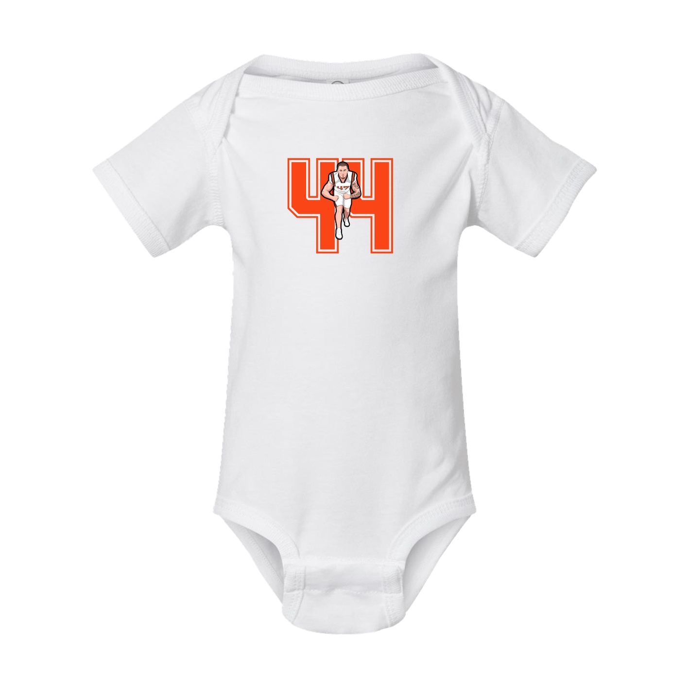 Baby Onesie — Number in White