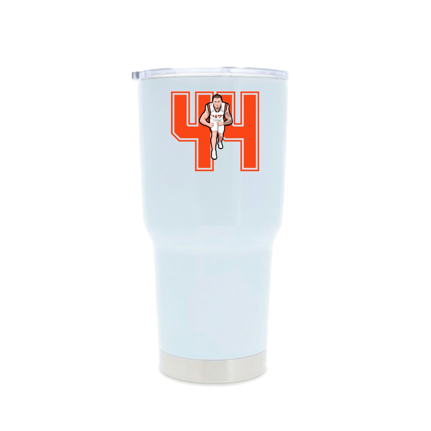 30oz Stainless Steel Tumbler — Number in White