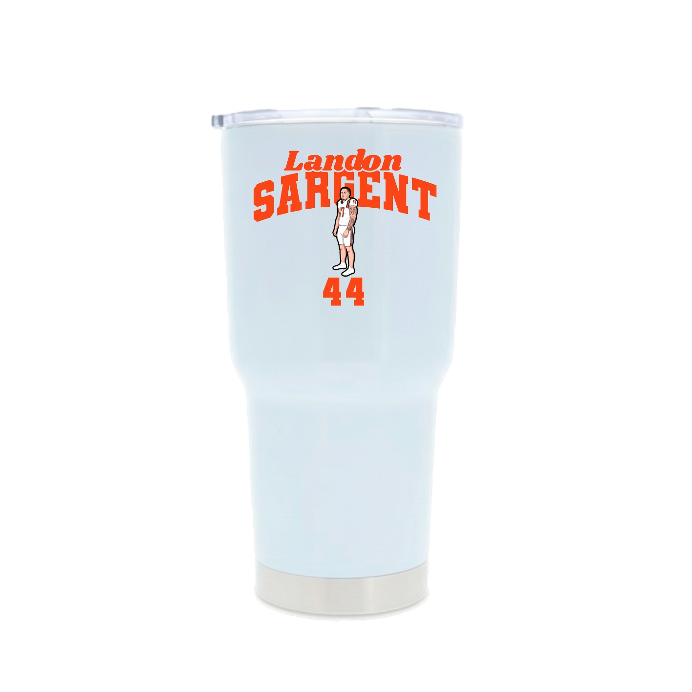 30oz Stainless Steel Tumbler — Signature Arch in White