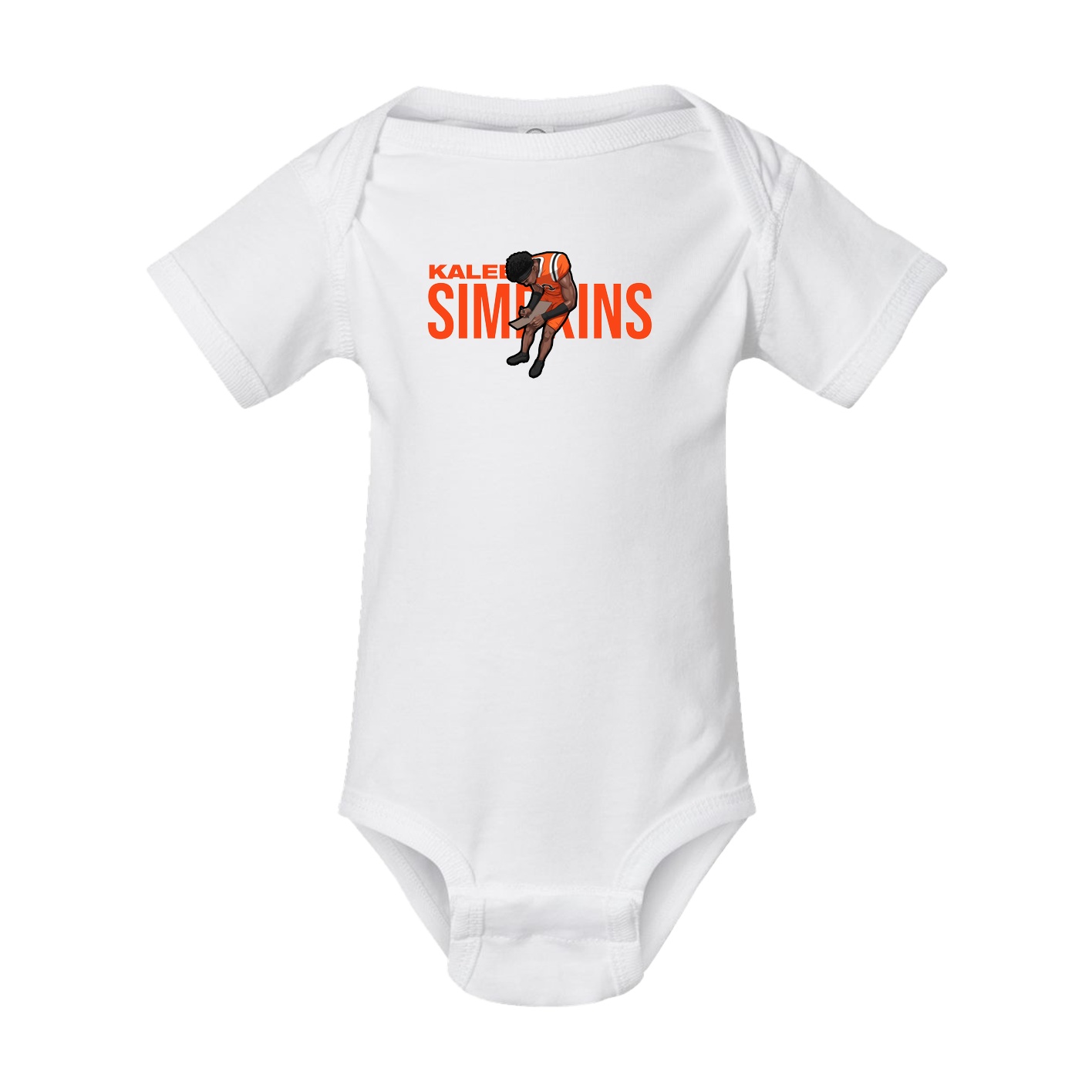 Baby Onesie — Player Name in White
