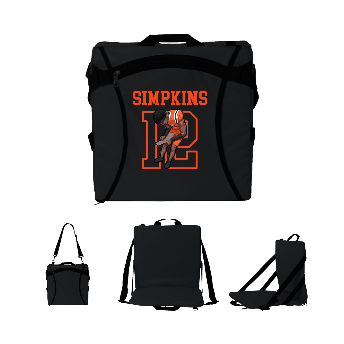 Folding Stadium Seat — Shirsey in Black