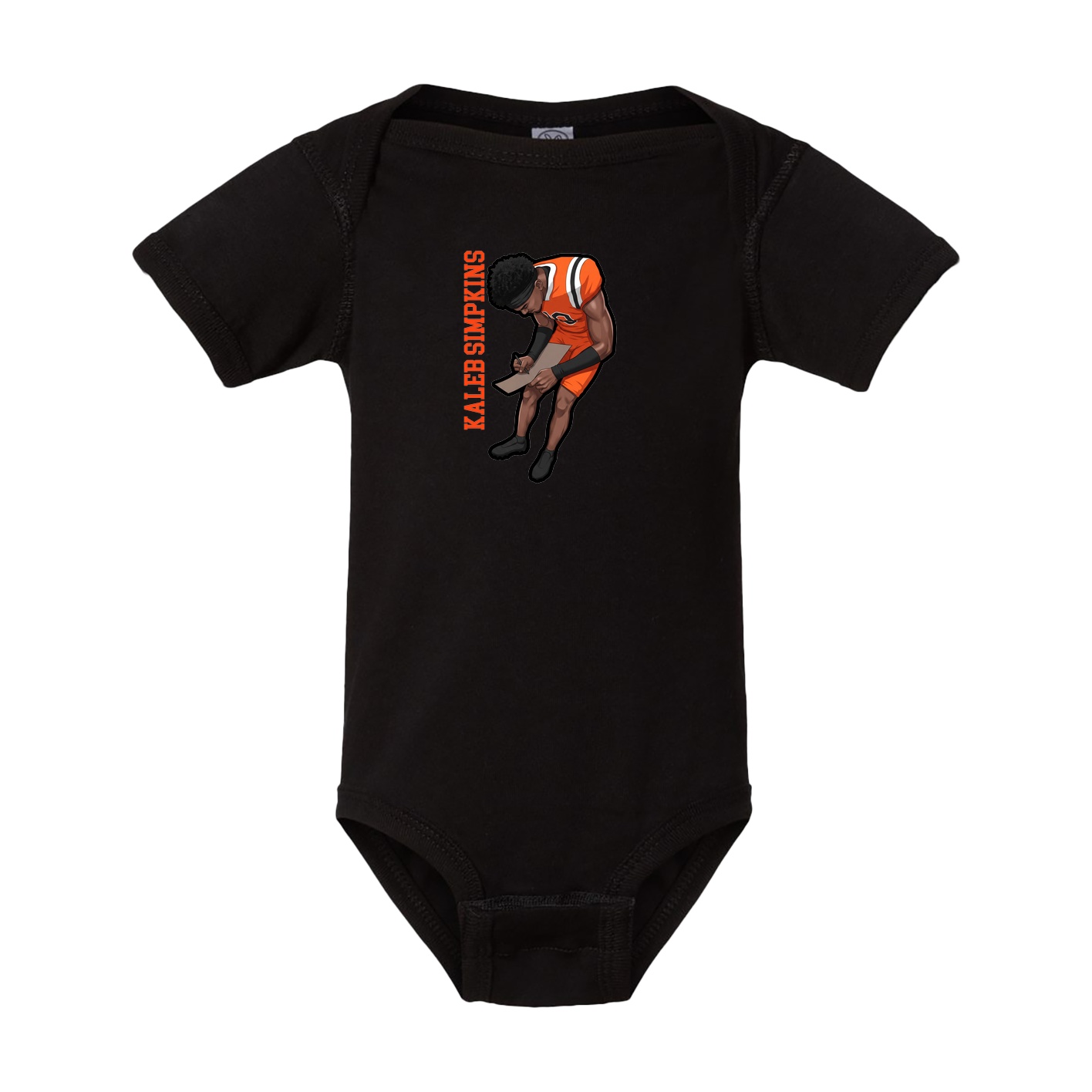 Baby Onesie — Name Vertical in Black