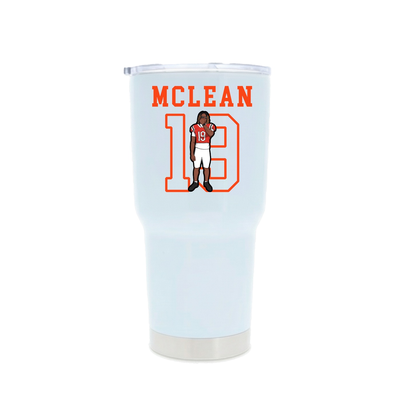 30oz Stainless Steel Tumbler — Shirsey in White