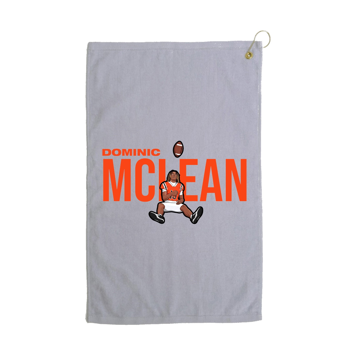 Golf Towel — Player Name in Grey