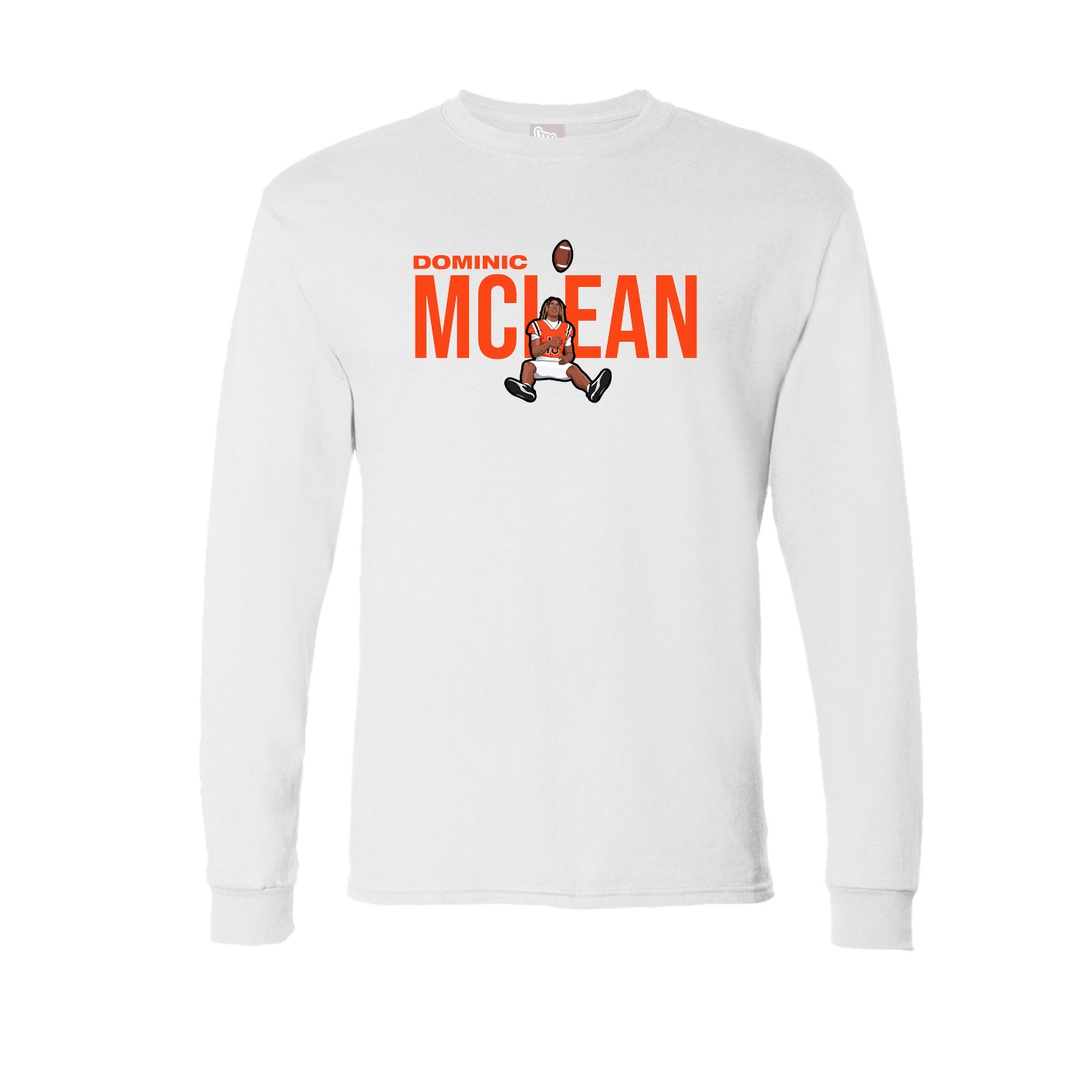 Long Sleeve Tee — Player Name in White