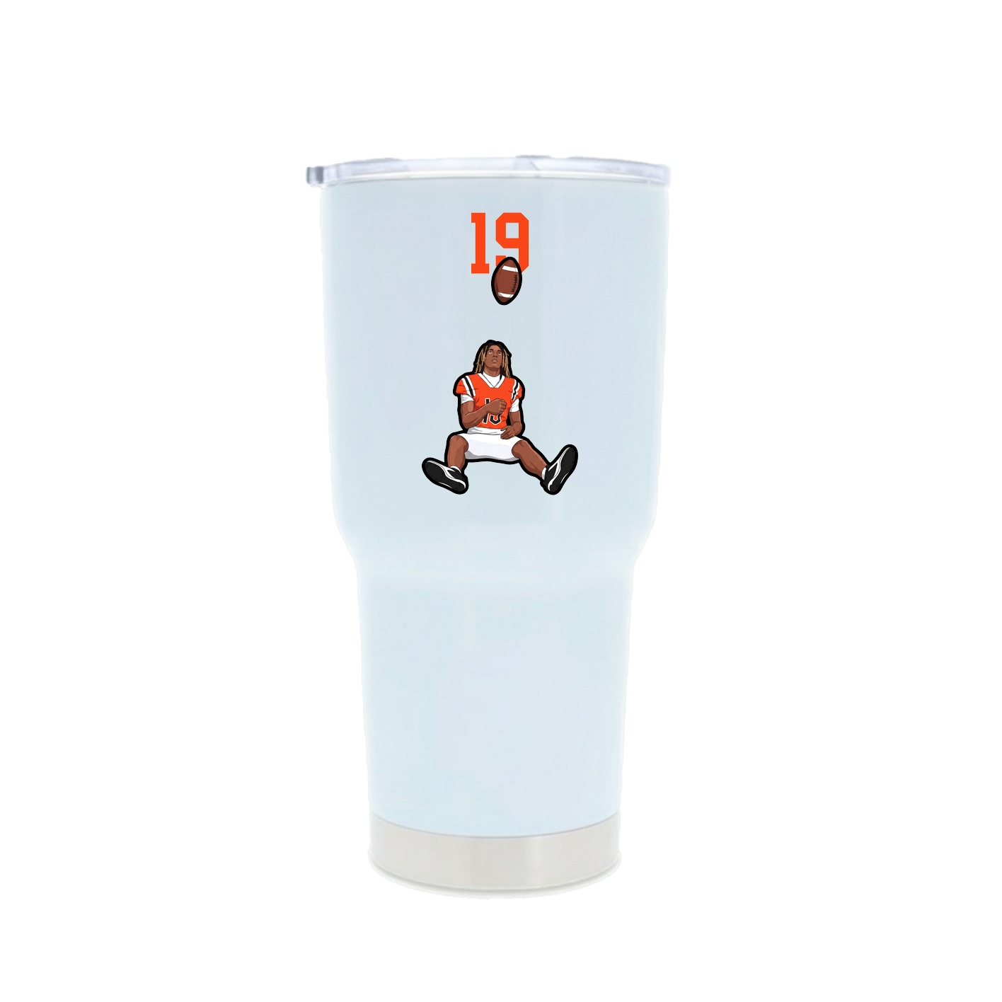30oz Stainless Steel Tumbler — Number Top in White