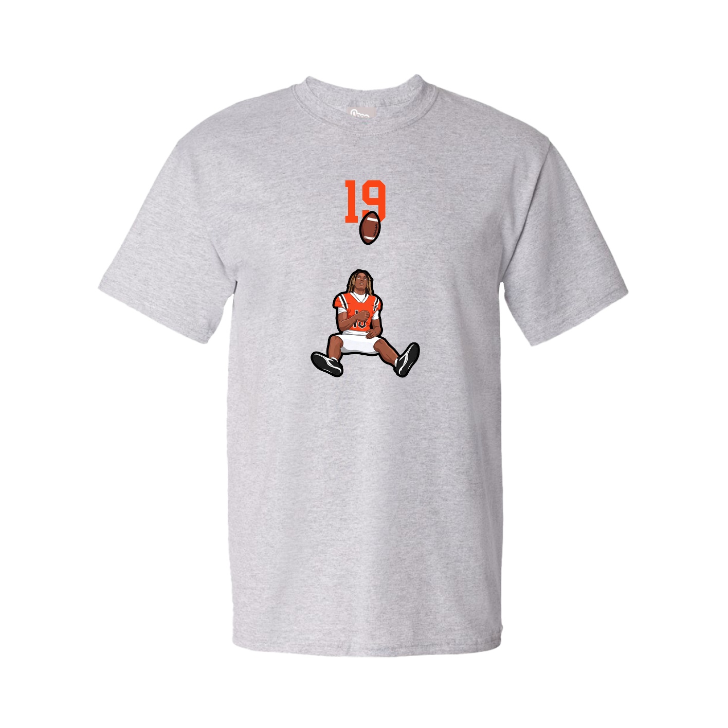 Youth Tee — Number Top in Grey