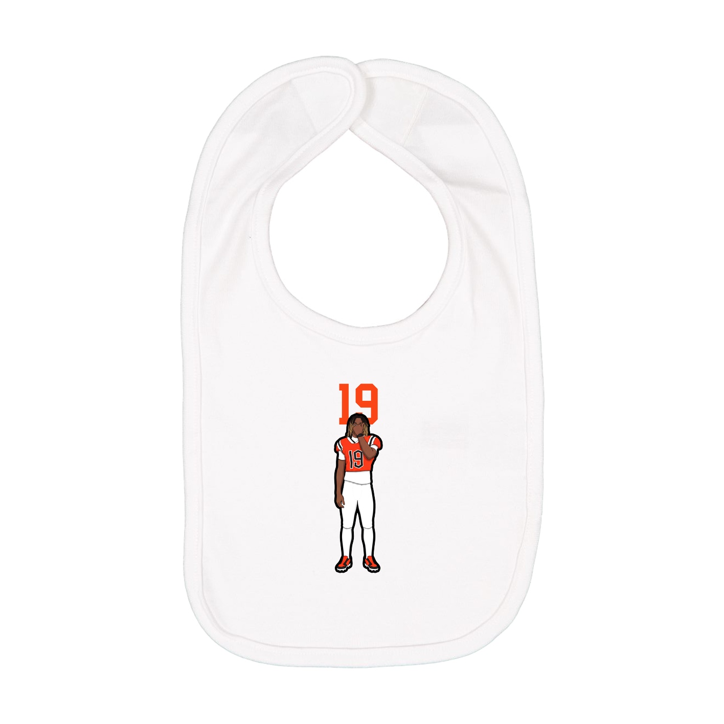 Infant Bib — Number Top in White