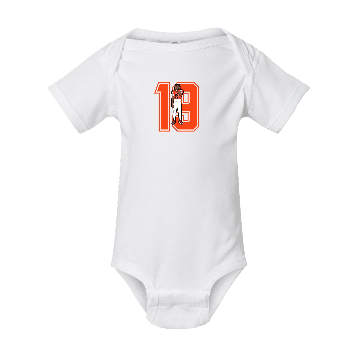 Baby Onesie — Number in White