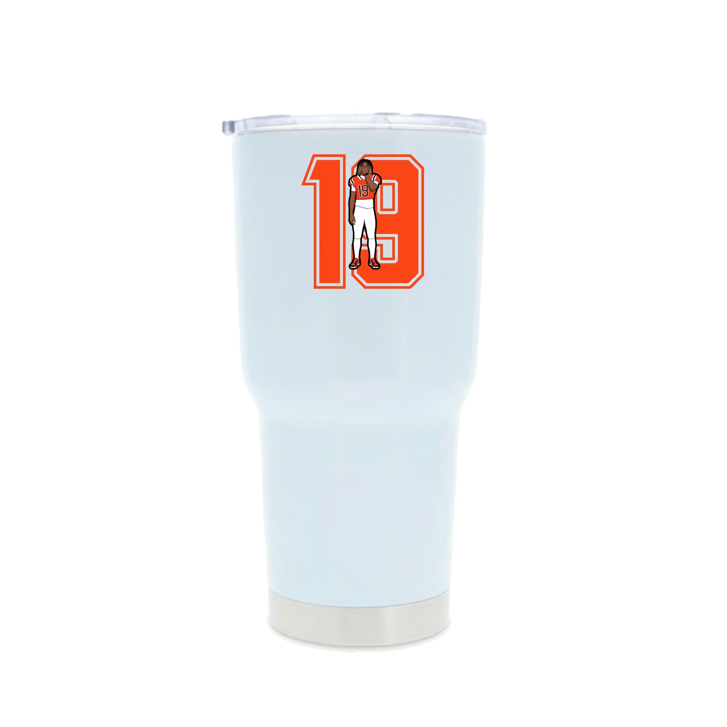 30oz Stainless Steel Tumbler — Number in White