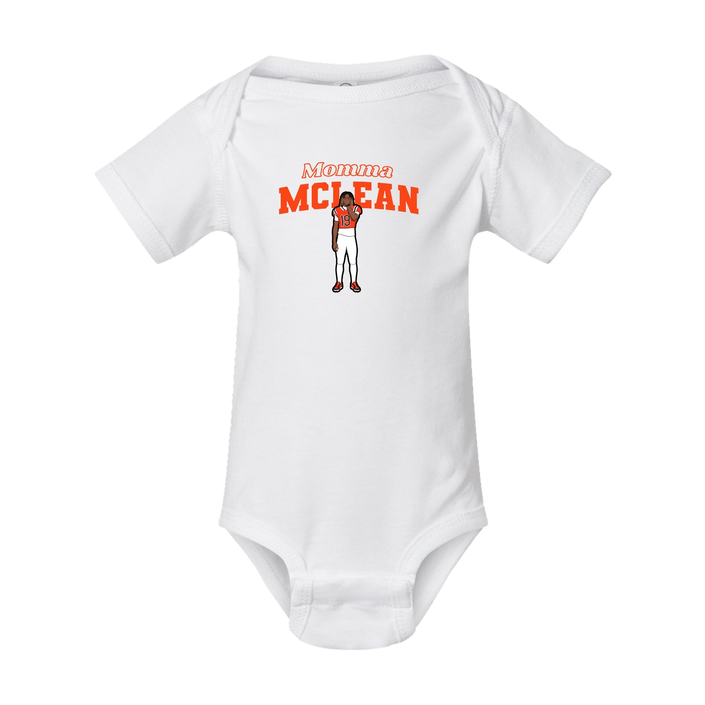 Baby Onesie — Mothers Day Block in White