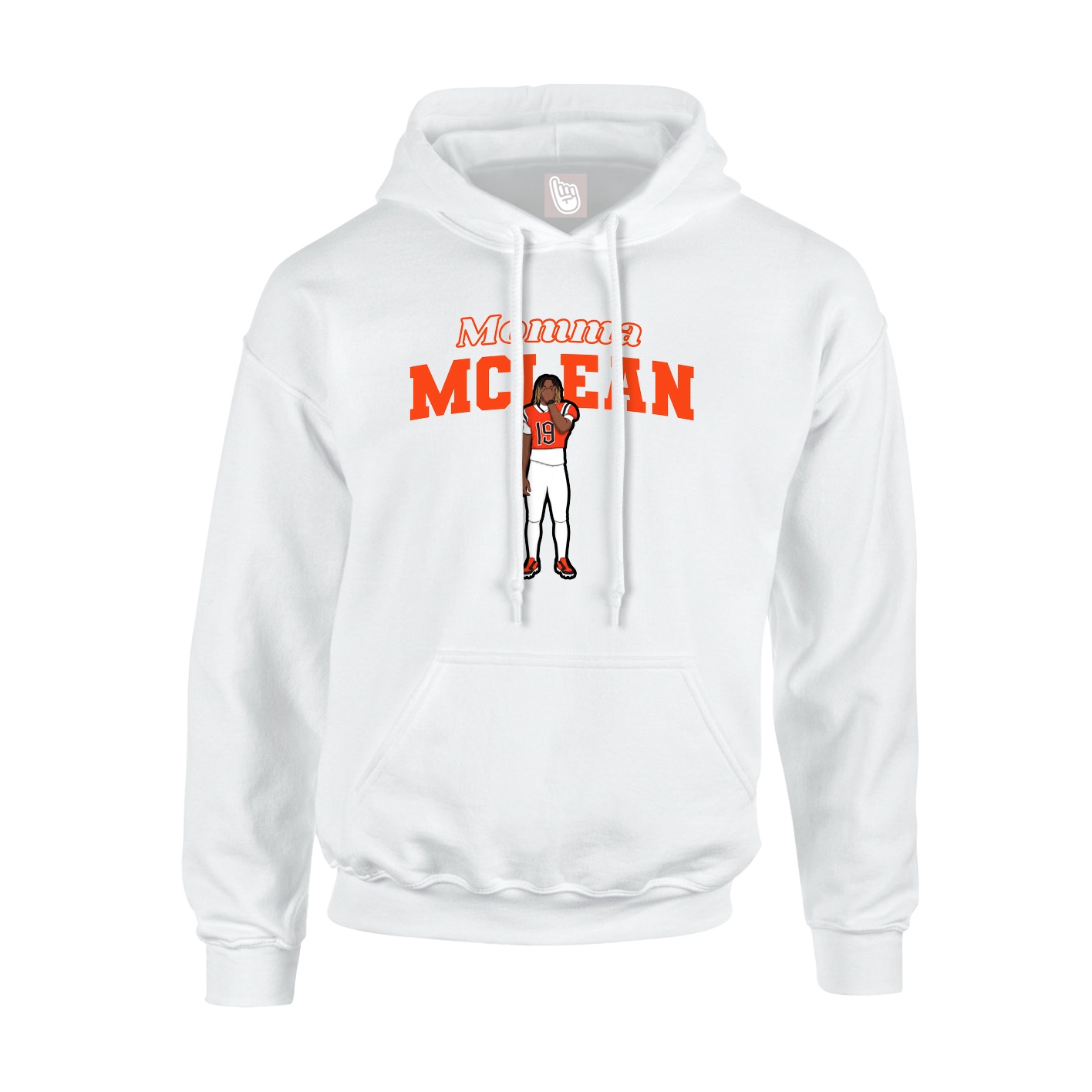 Hoodie — Mothers Day Block in White