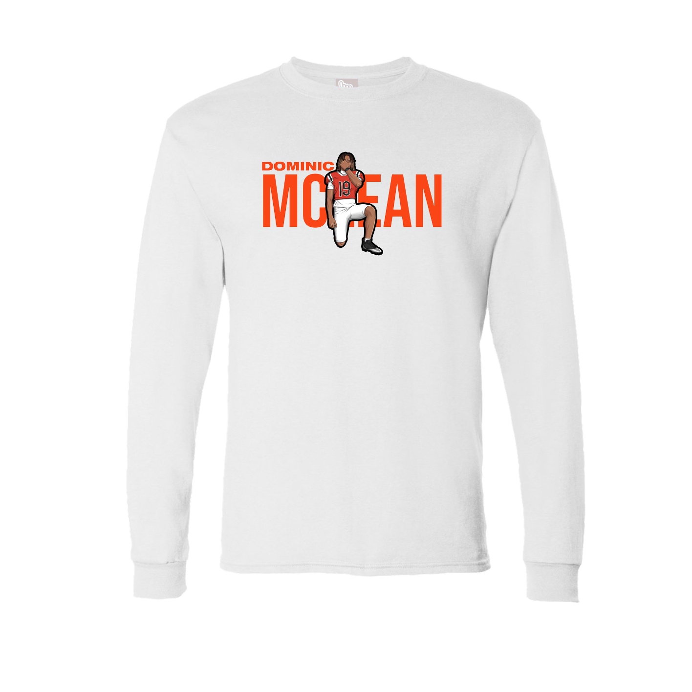 Long Sleeve Tee — Player Name in White