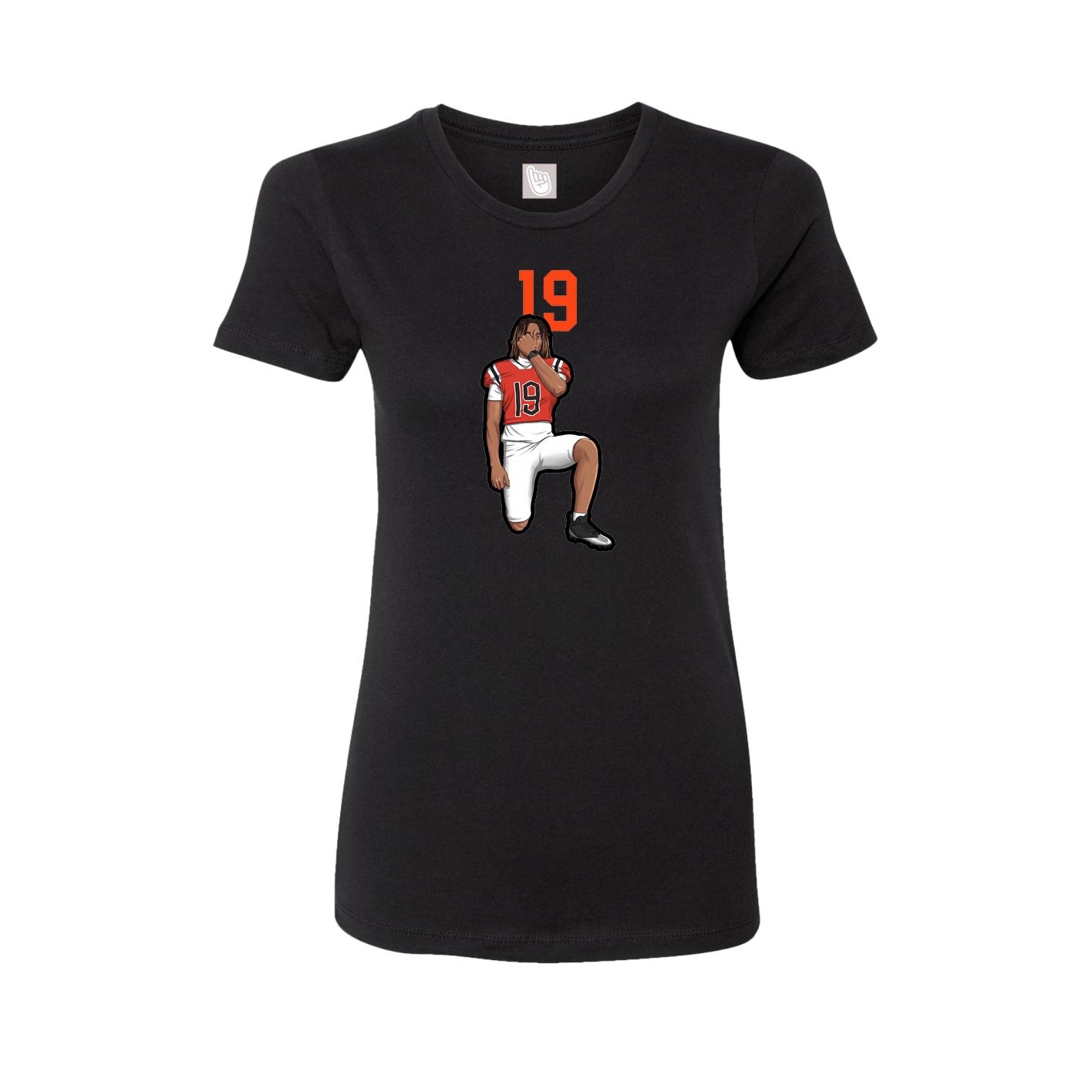 Womens Tee — Number Top in Black