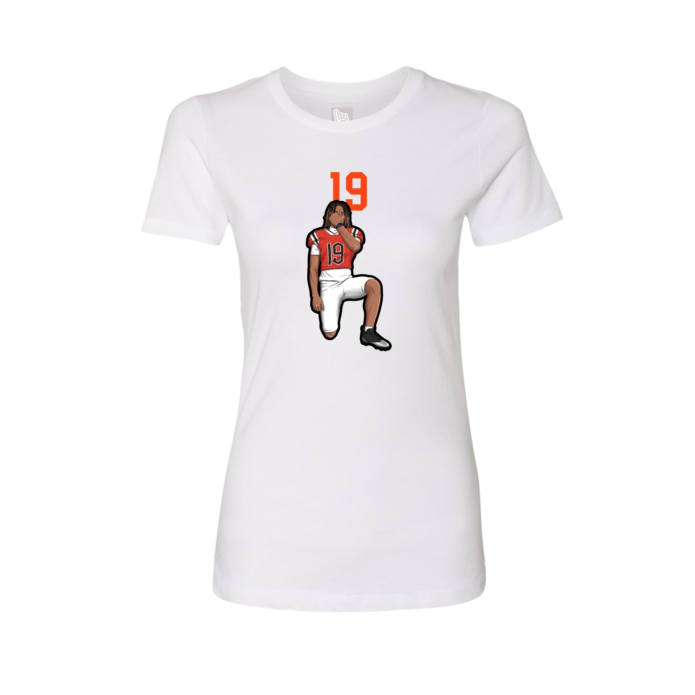 Womens Tee — Number Top in White
