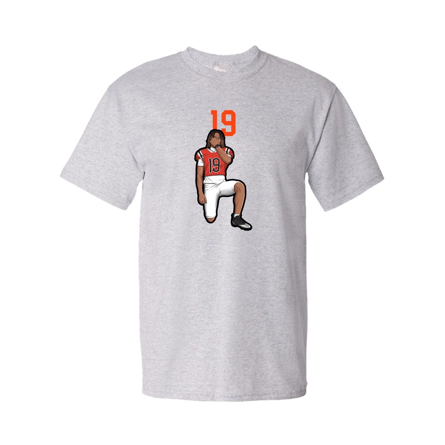 Youth Tee — Number Top in Grey