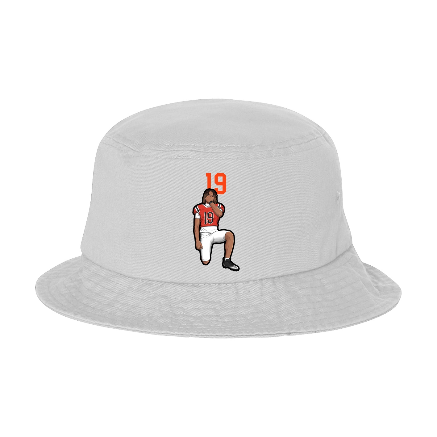 Bucket Cap — Number Top in White