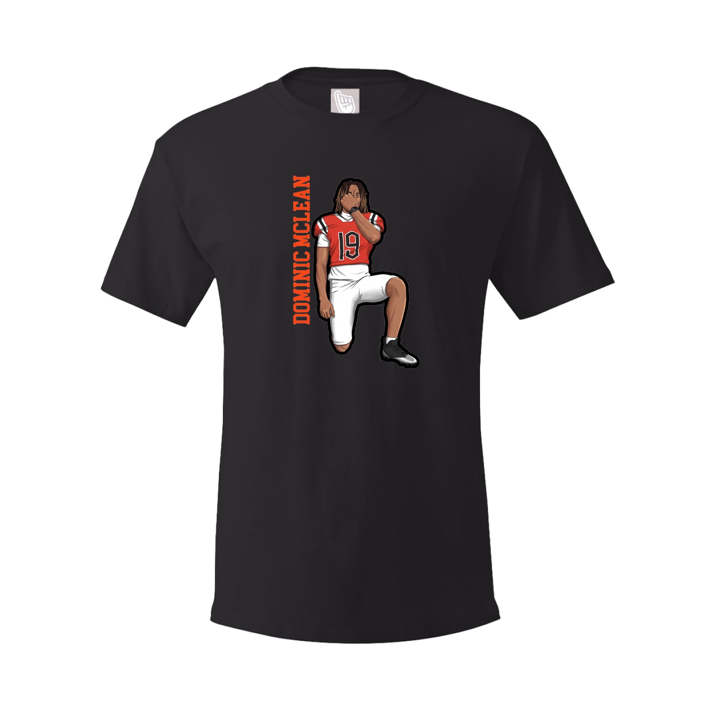 Youth Tee — Name Vertical in Black