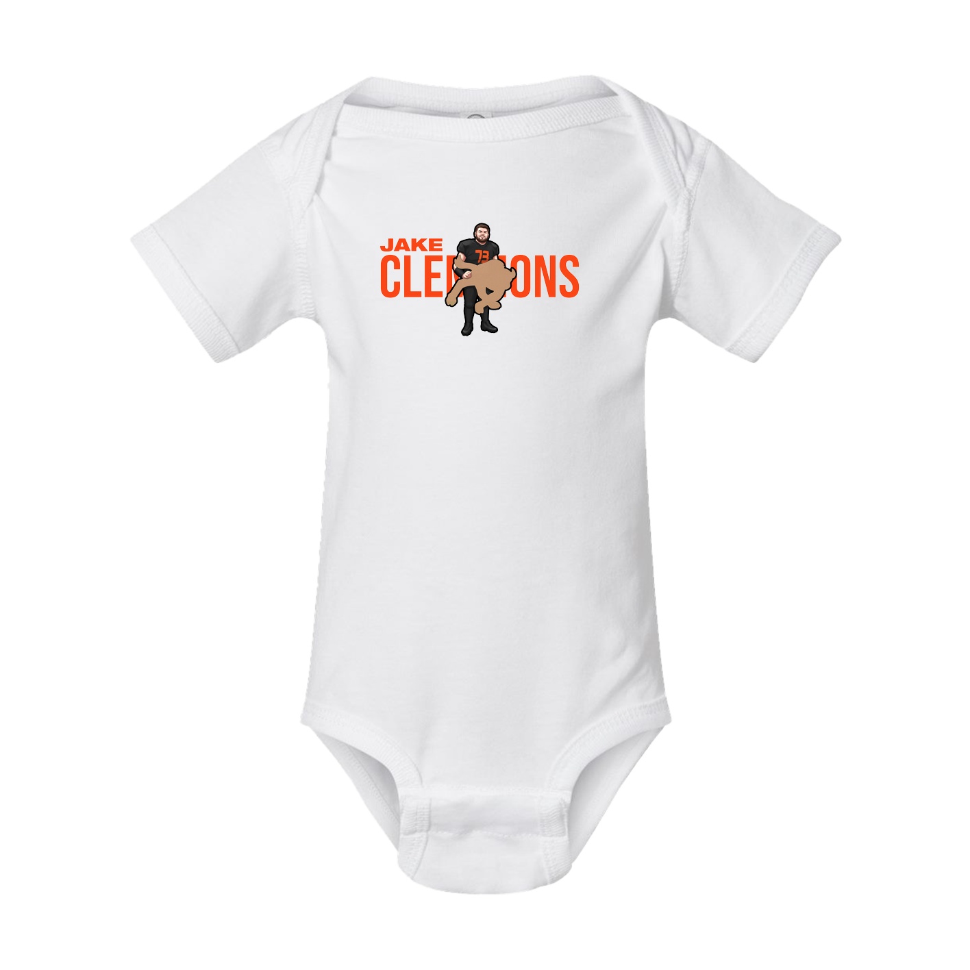 Baby Onesie — Player Name in White