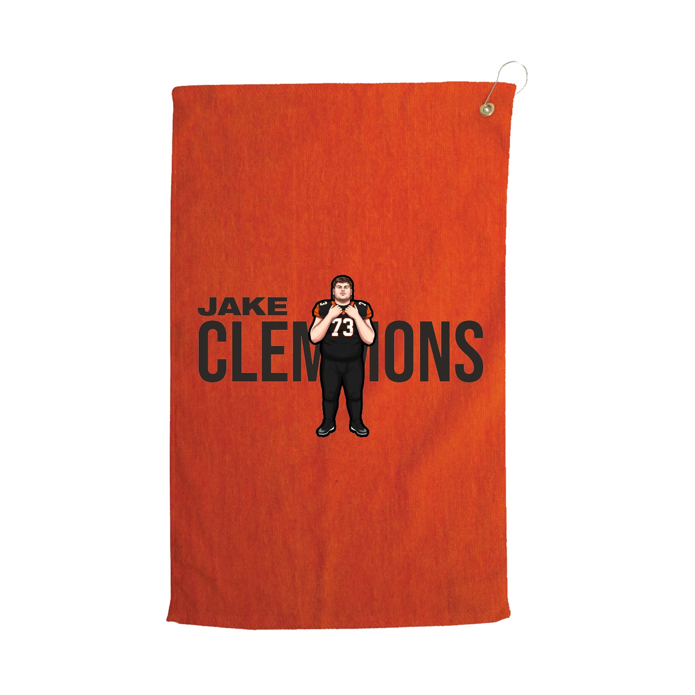 Golf Towel — Player Name in Orange