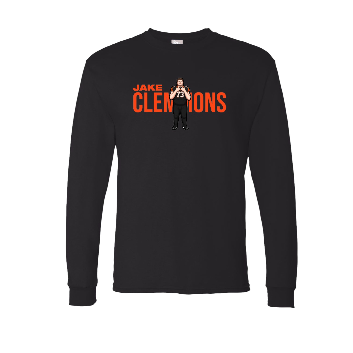 Long Sleeve Tee — Player Name in Black