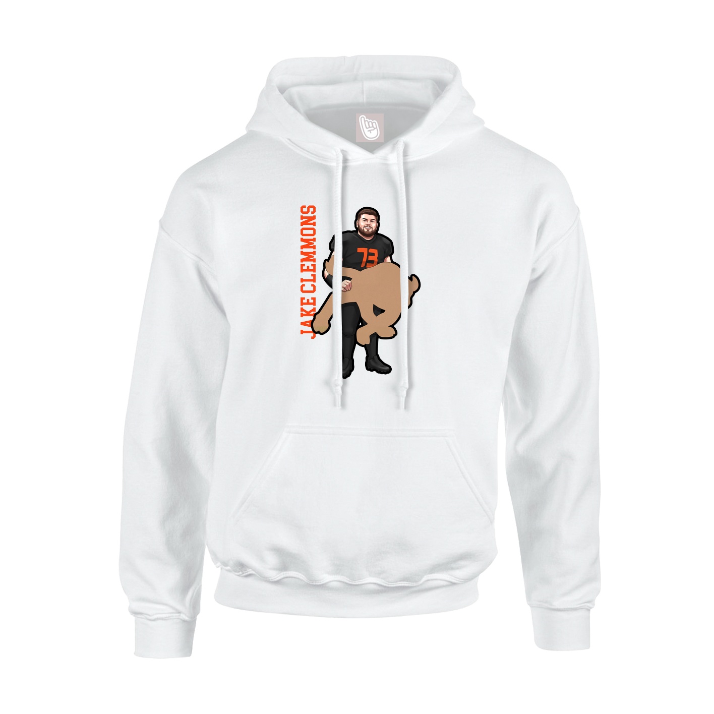 Hoodie — Name Vertical in White