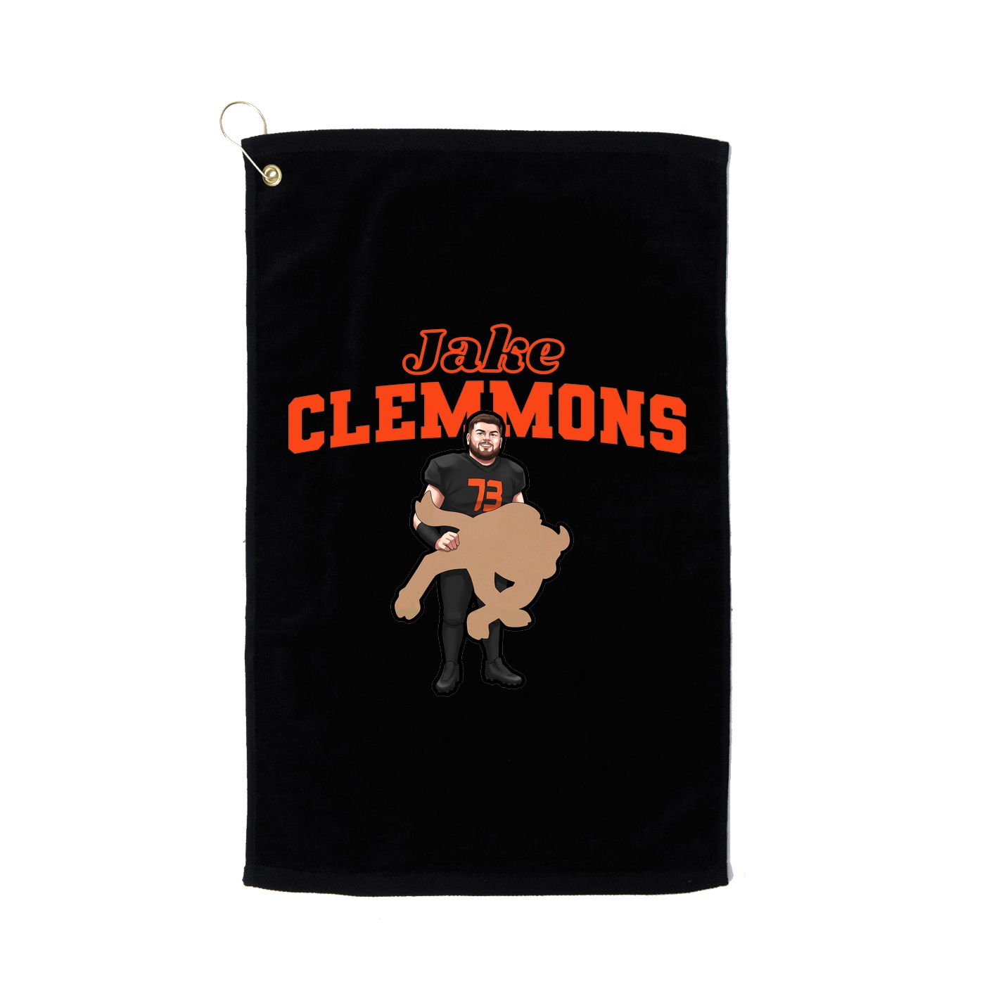 Golf Towel — Name Arch in Black