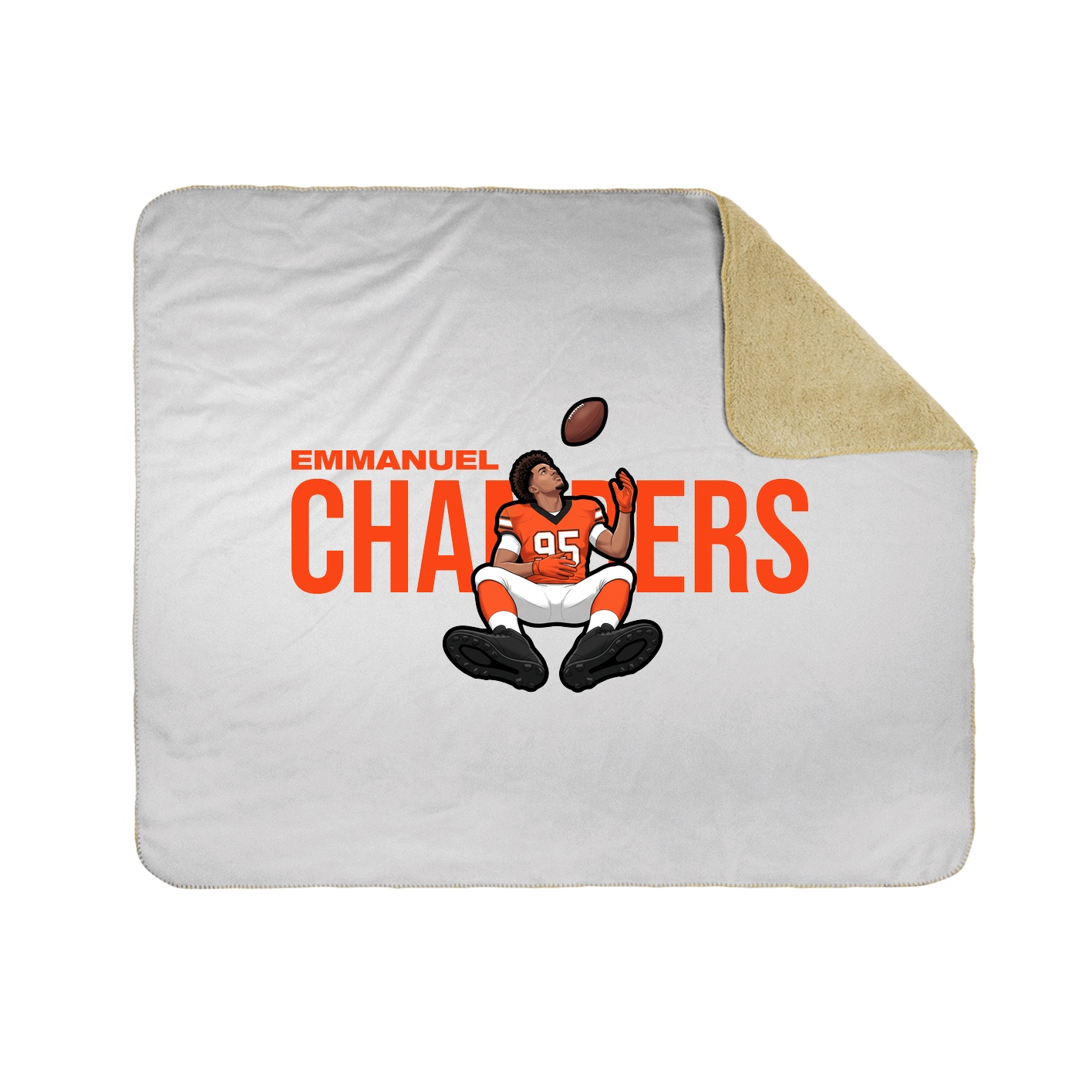 Throw Blanket — Player Name in White