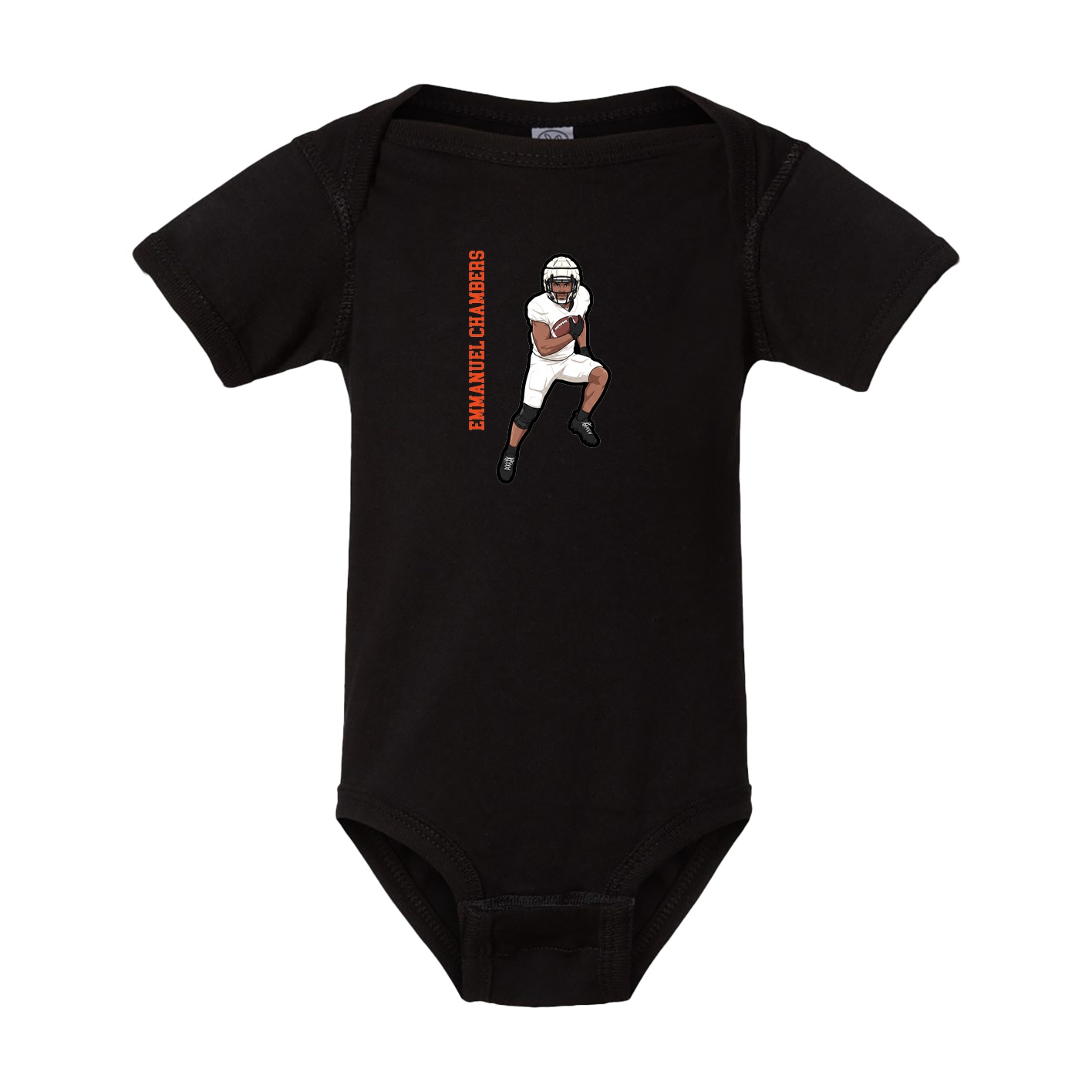 Baby Onesie — Name Vertical in Black