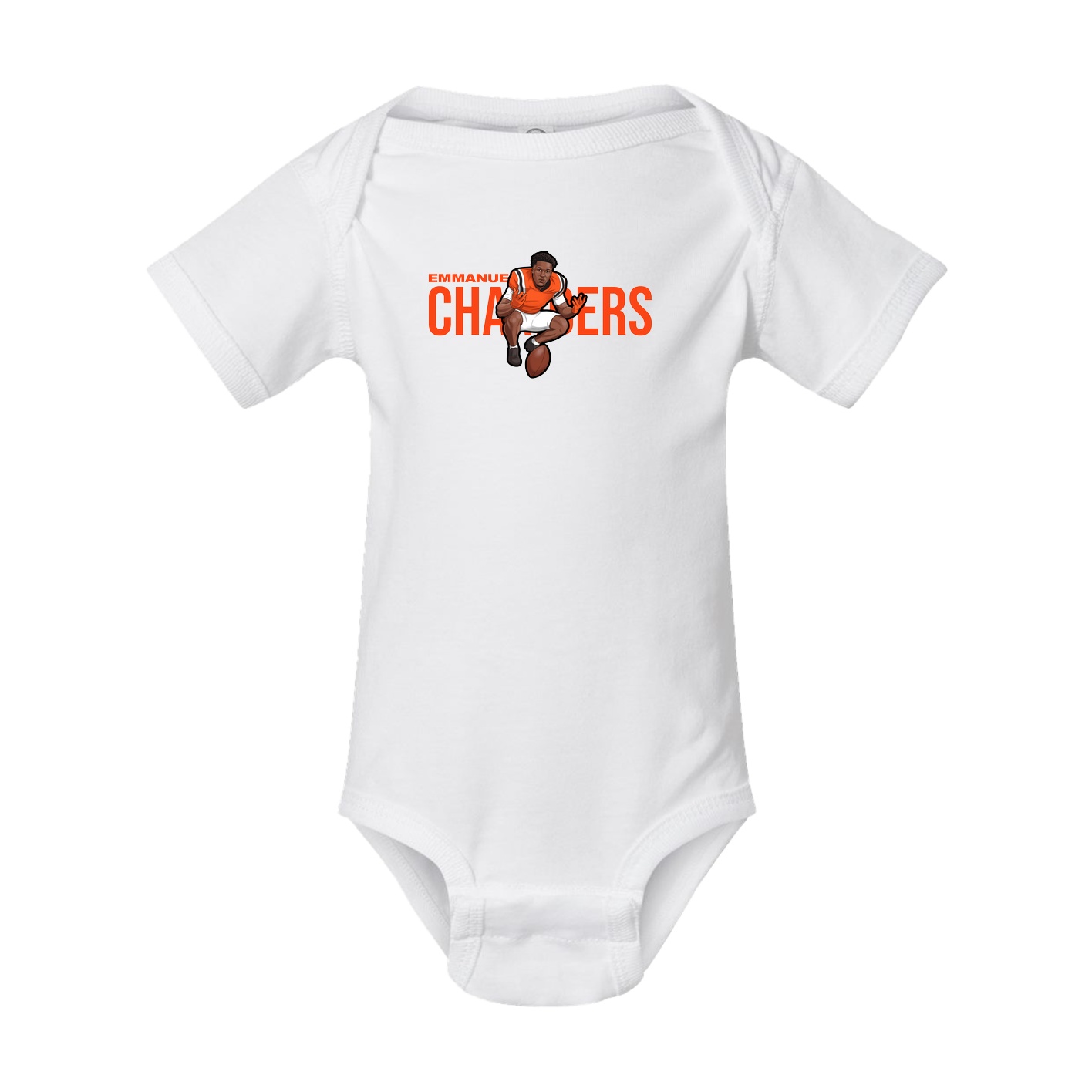 Baby Onesie — Player Name in White