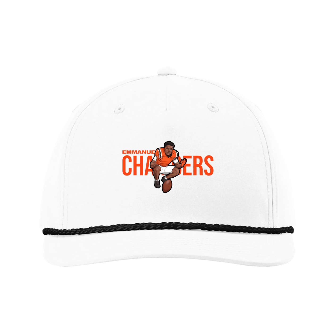 Five-Panel Classic Rope Cap — Player Name in White