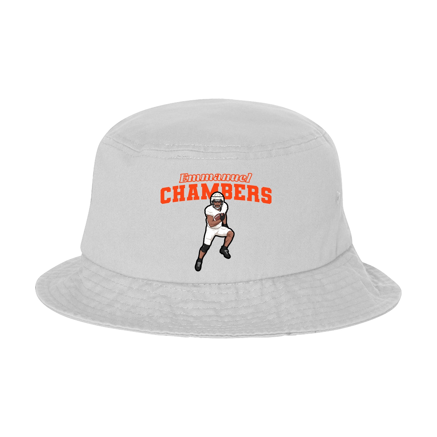 Bucket Cap — Name Arch in White
