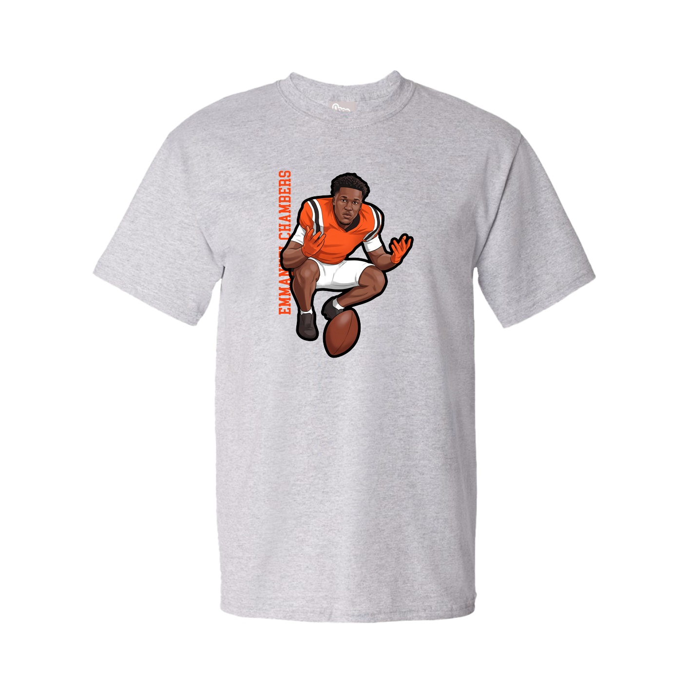Tee — Name Vertical in Grey