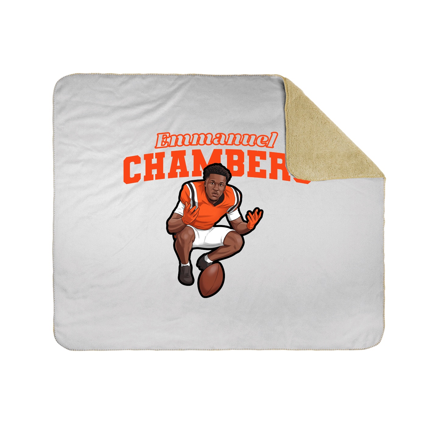 Throw Blanket — Name Arch in White