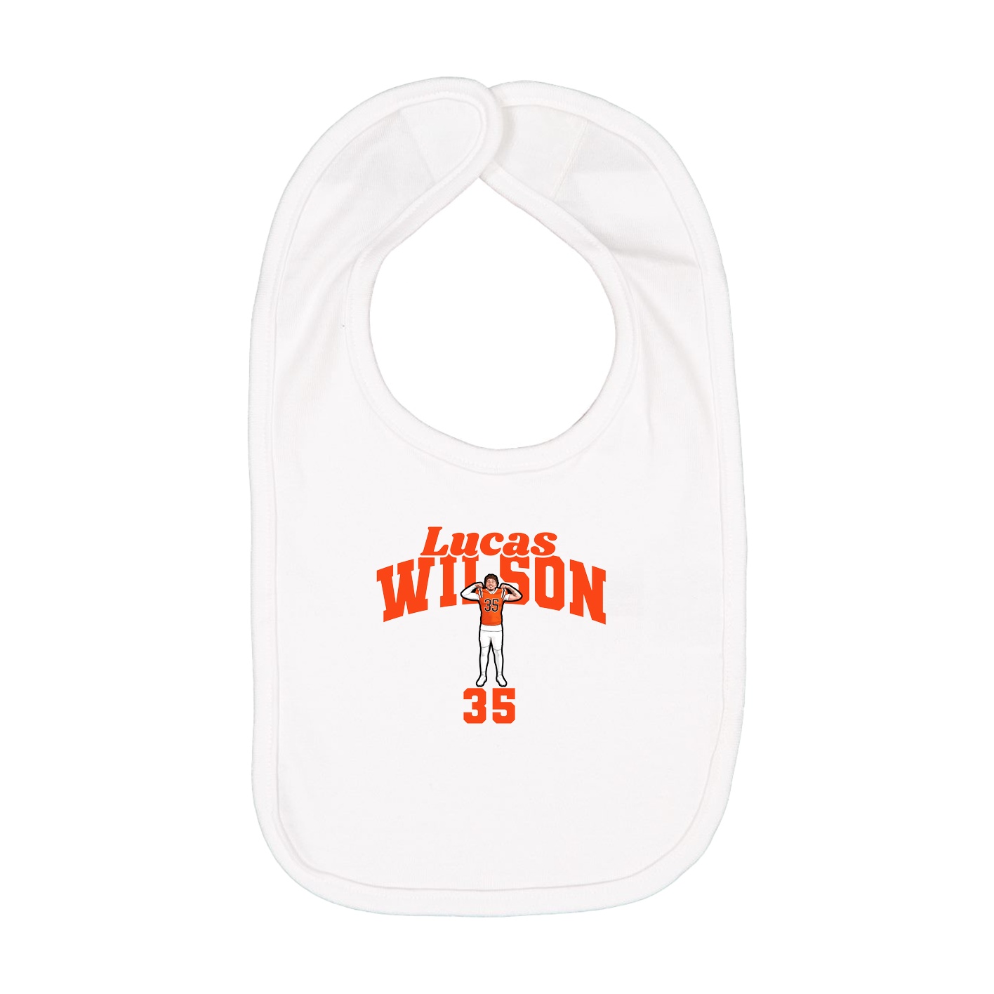 Infant Bib — Signature Arch in White