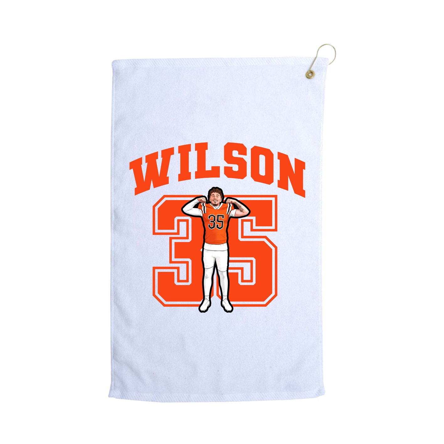 Golf Towel — Number in White