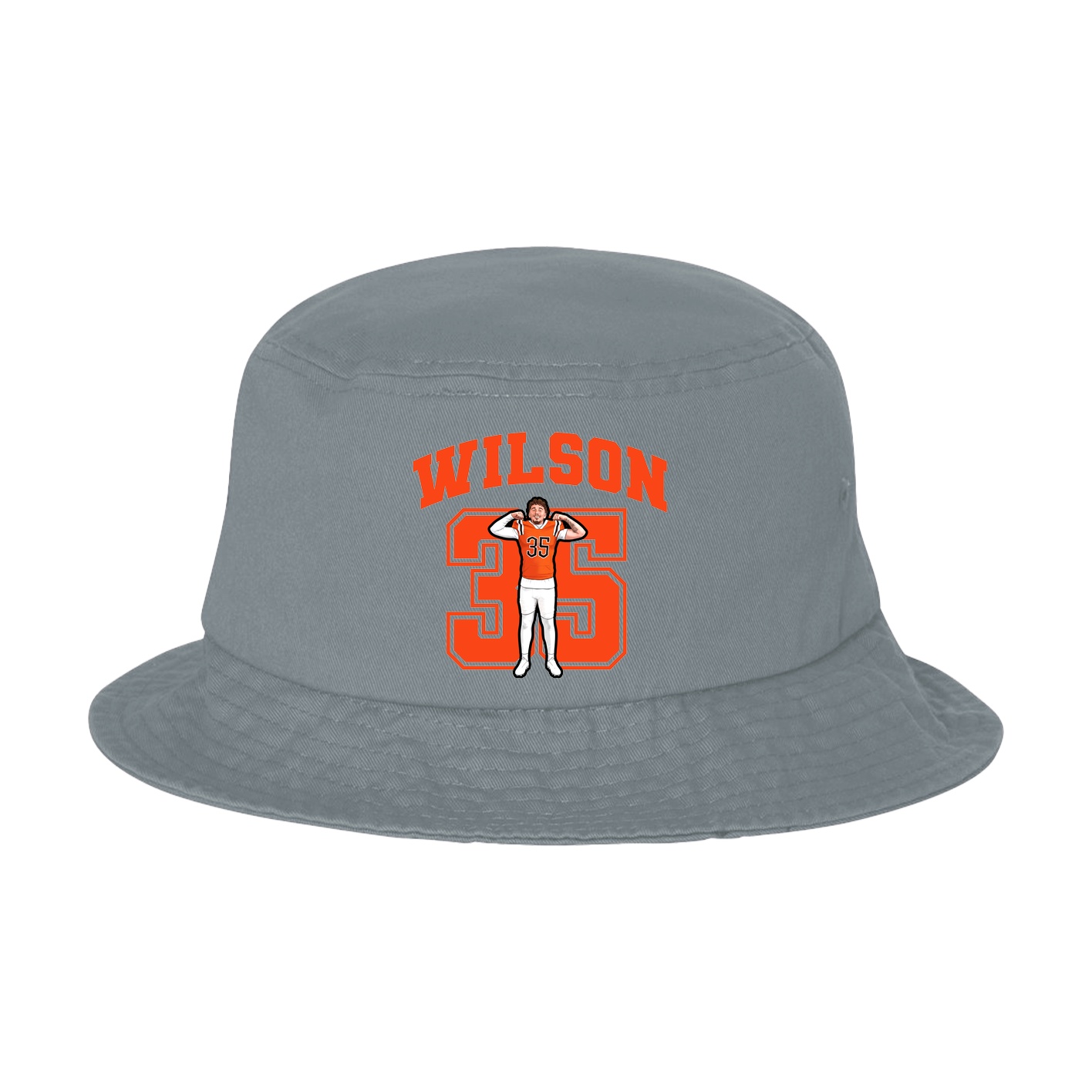 Bucket Cap — Number in Grey