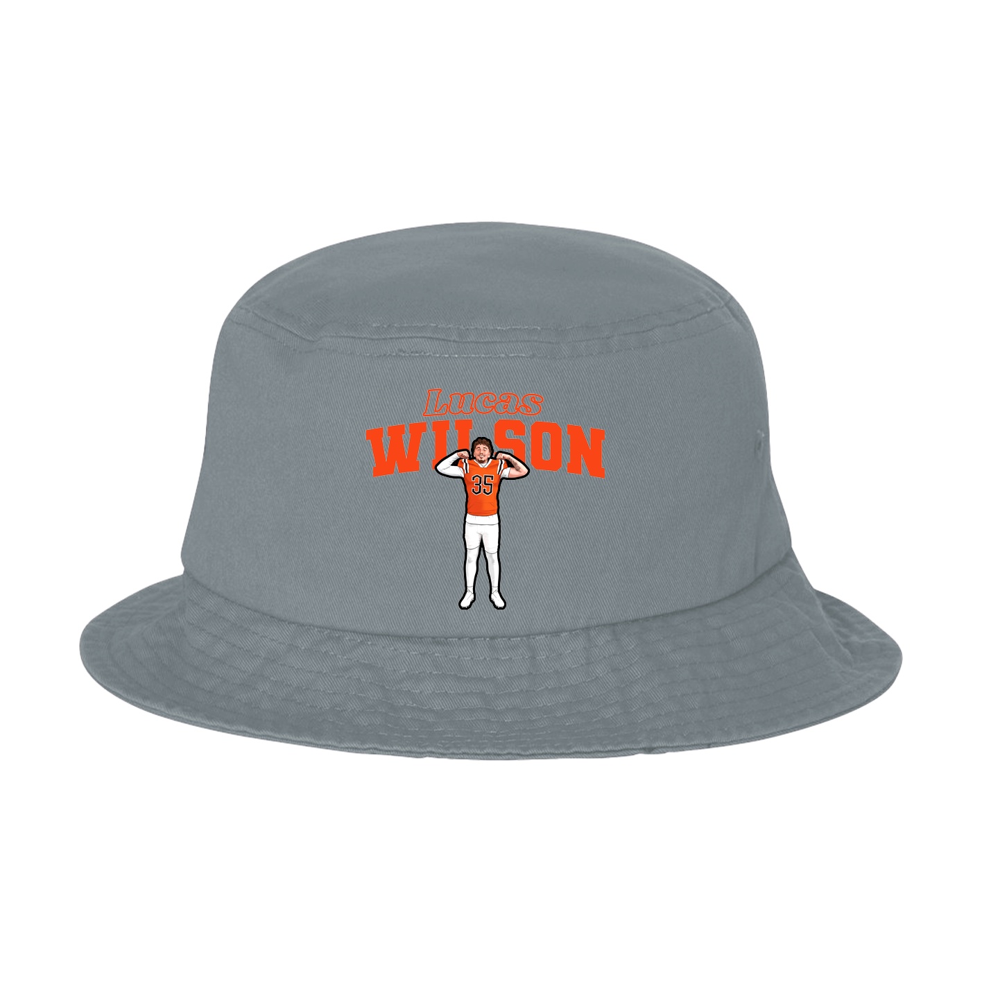 Bucket Cap — Name Arch in Grey