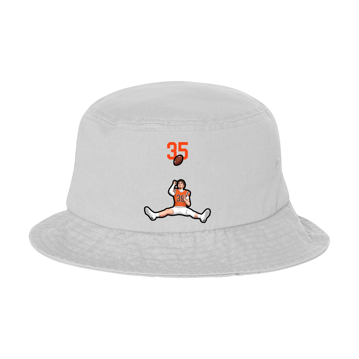 Bucket Cap — Number Top in White