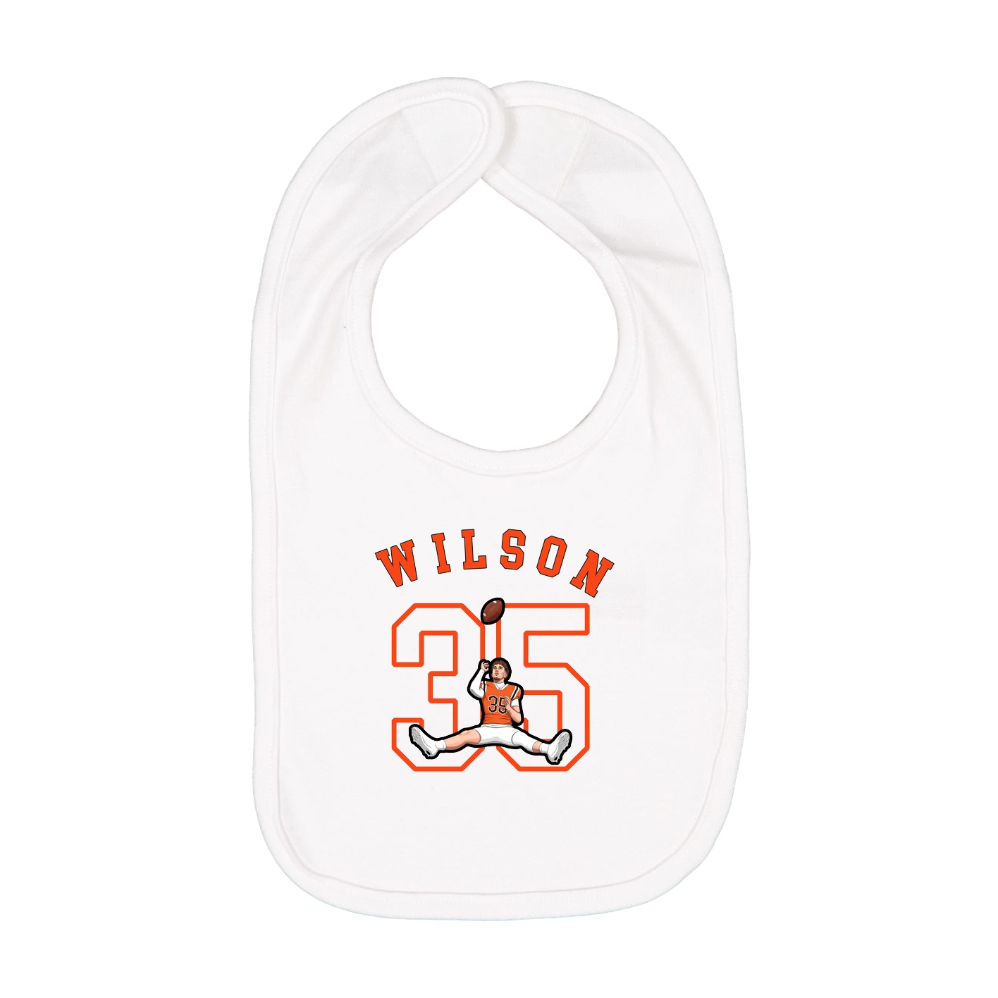 Infant Bib — Shirsey Arch in White