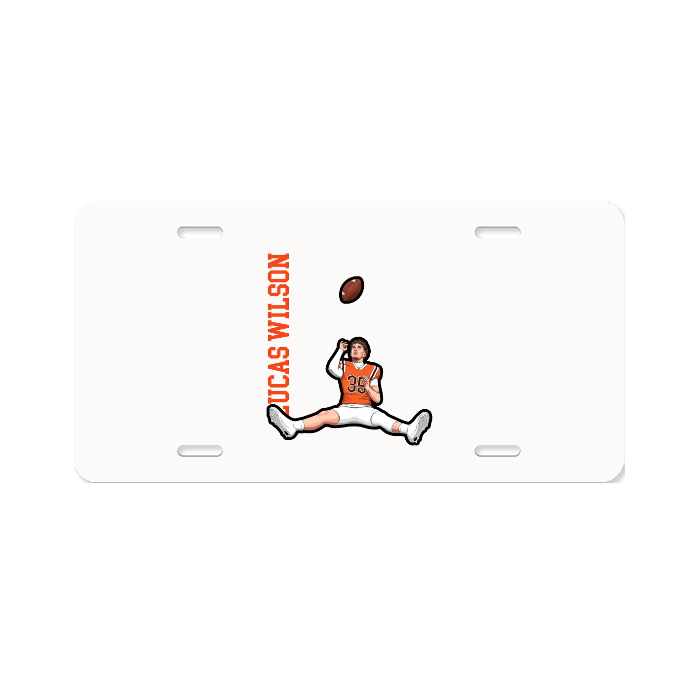 License Plate — Name Vertical in Classic
