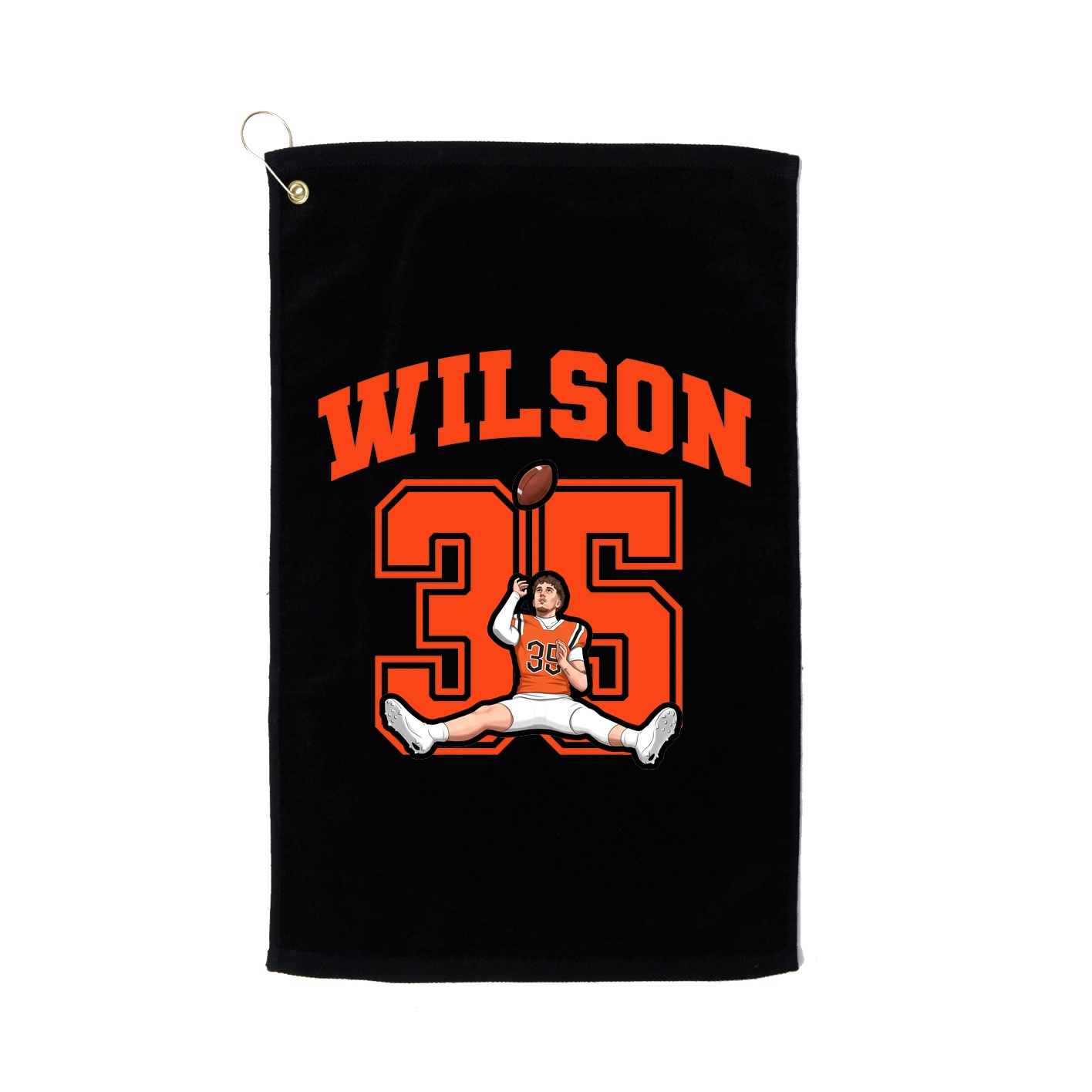 Golf Towel — Number in Black