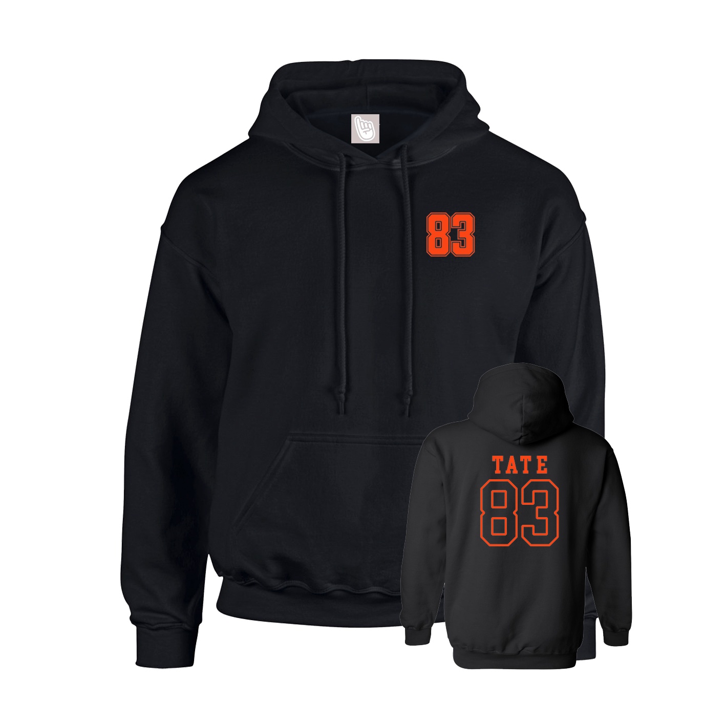 Youth Hoodie — Chest Back in Black