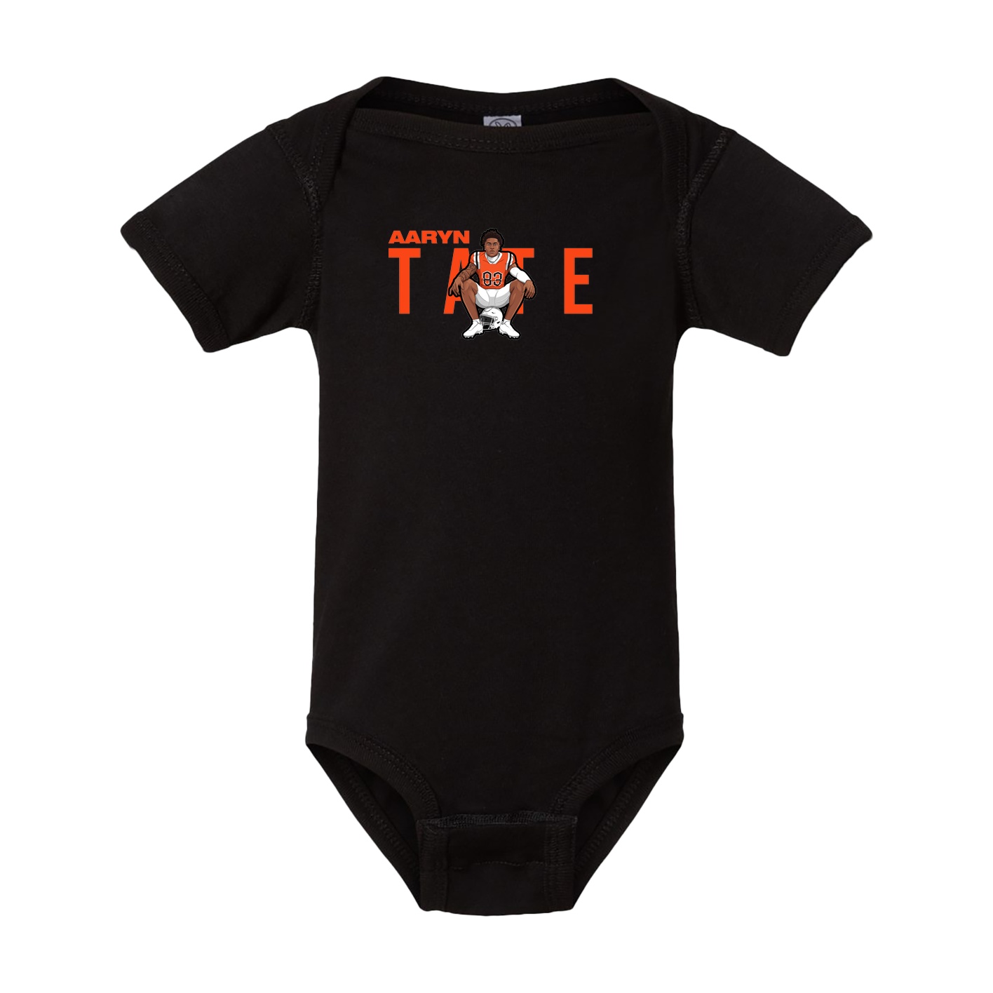 Baby Onesie — Player Name in Black