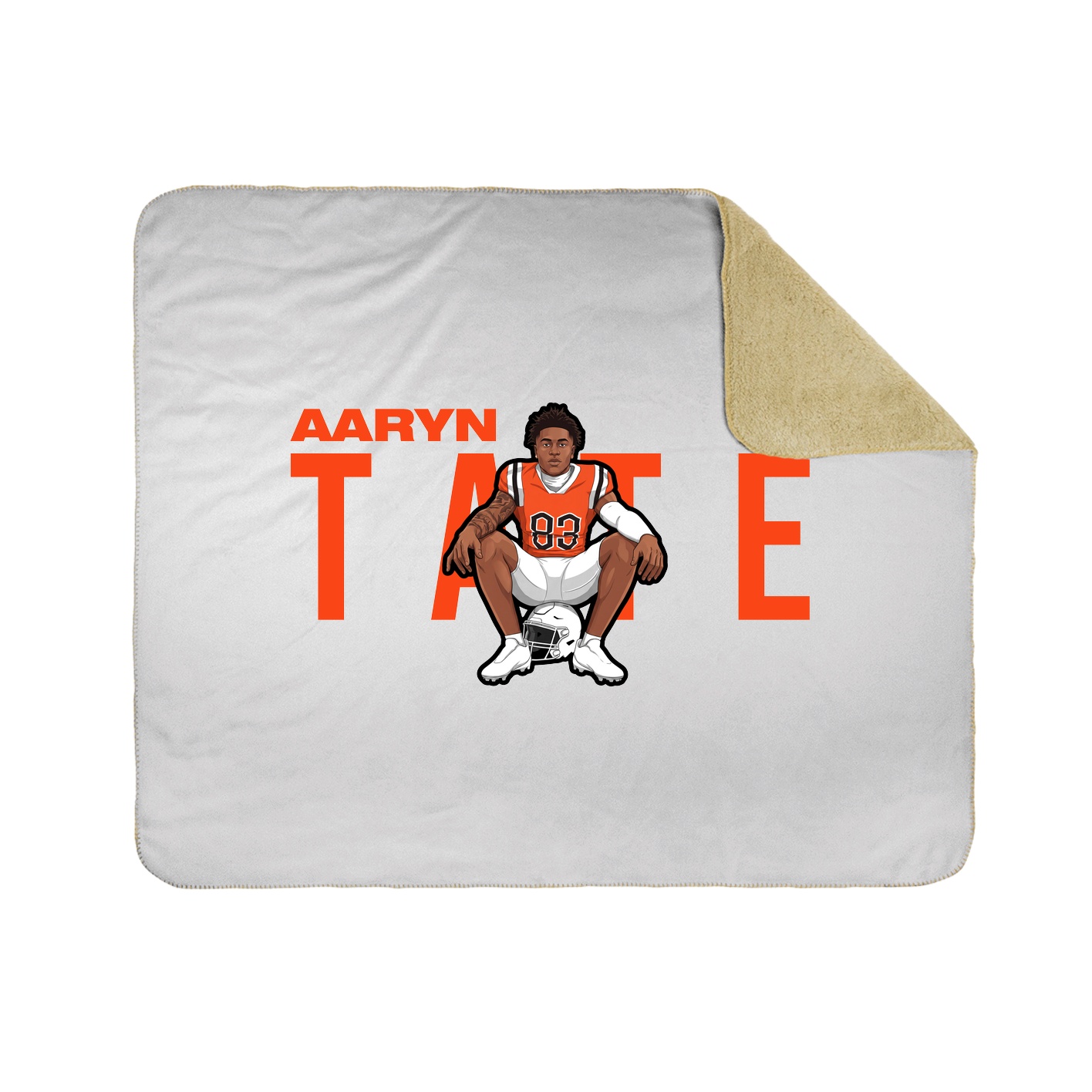 Throw Blanket — Player Name in White