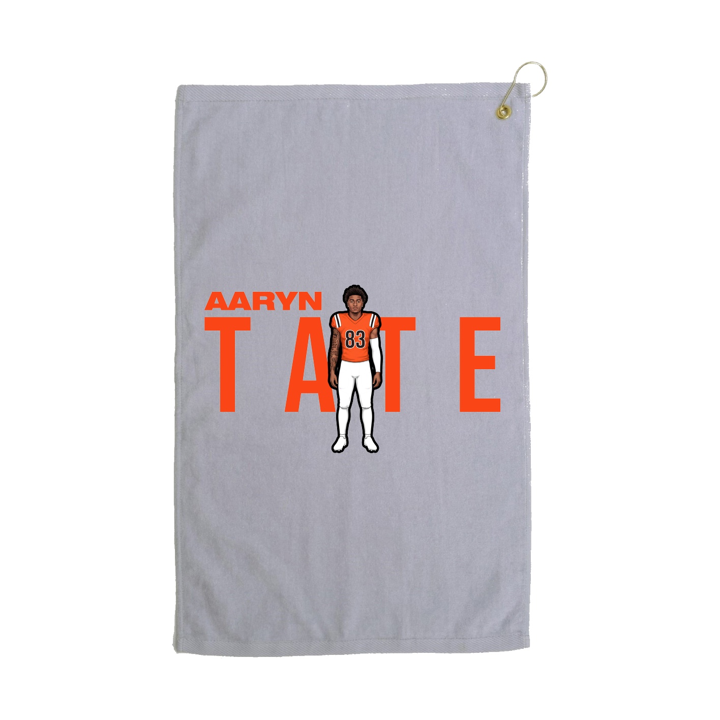 Golf Towel — Player Name in Grey