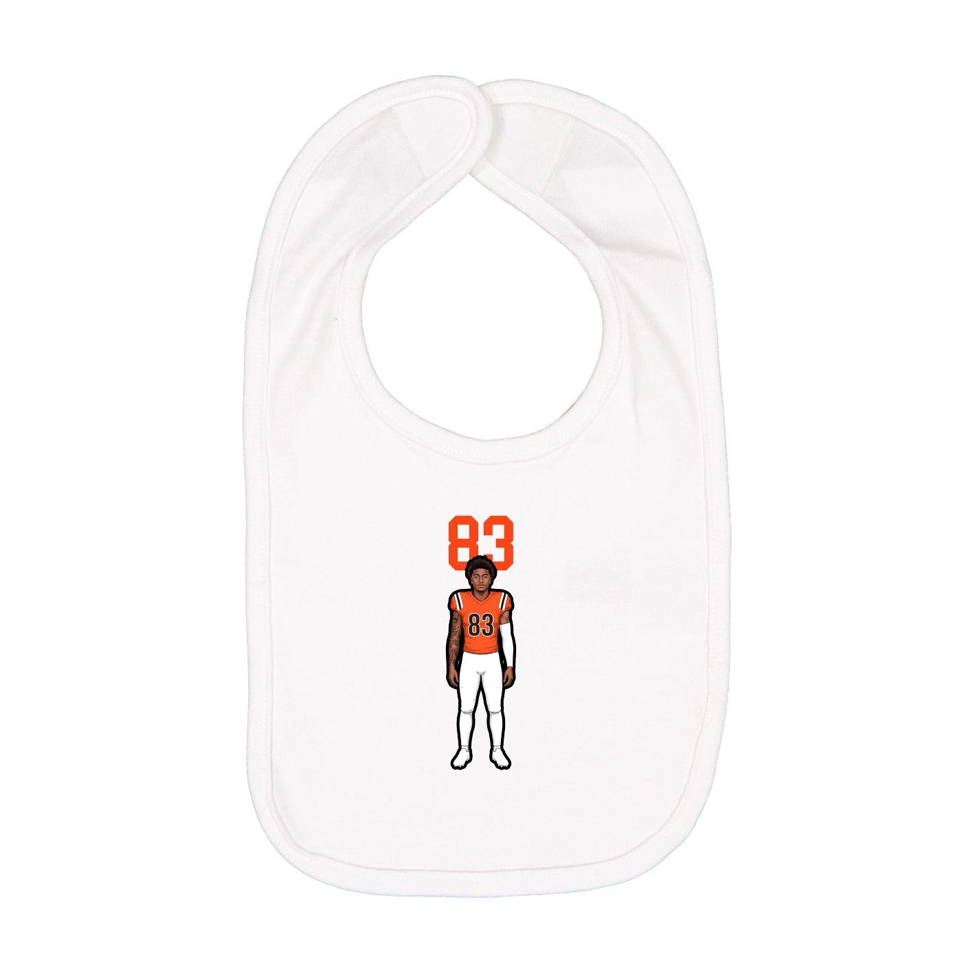 Infant Bib — Number Top in White