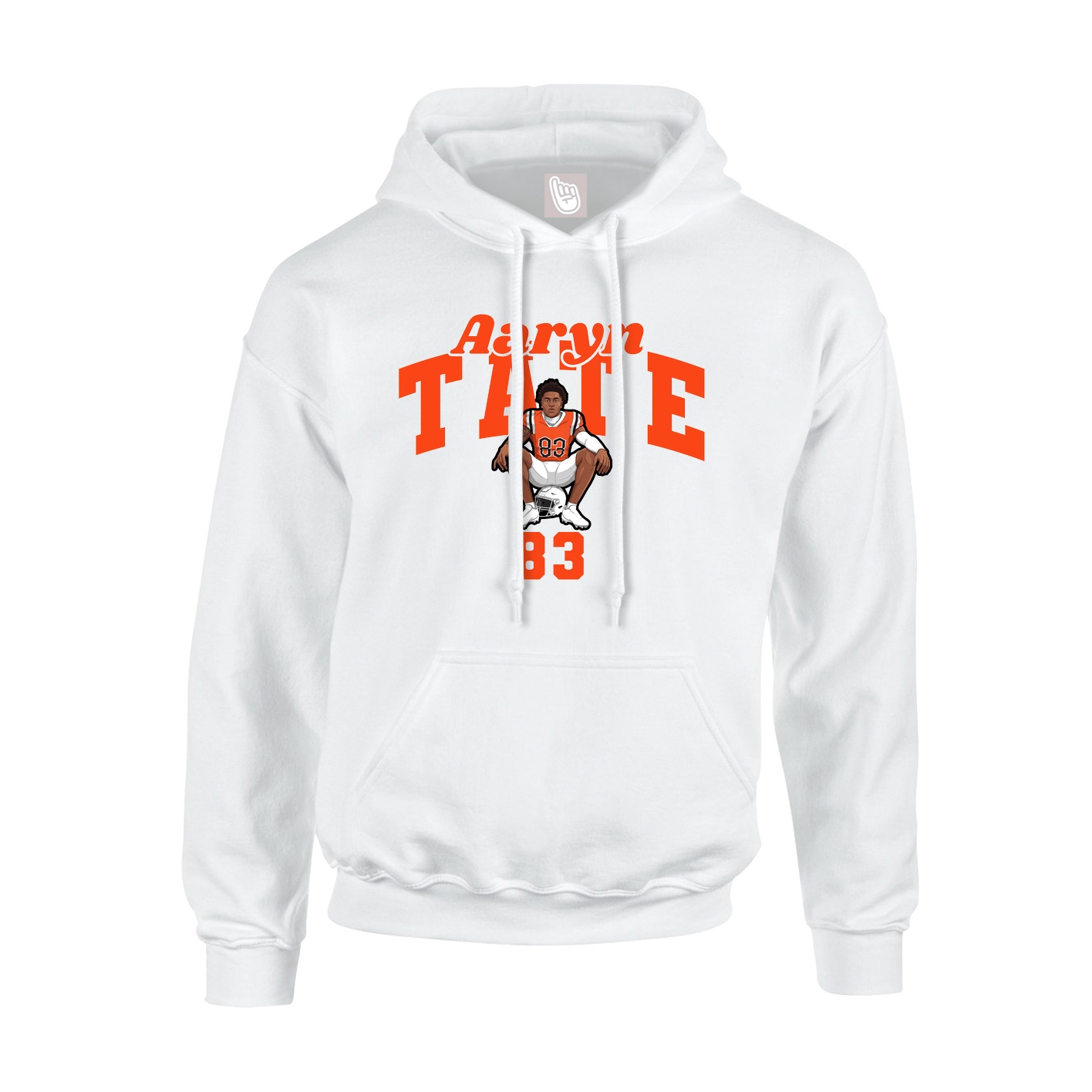 Youth Hoodie — Signature Arch in White